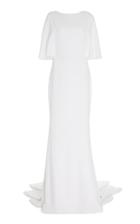 Cushnie Bridal Lydia Open-back Cape-effect Crepe Gown
