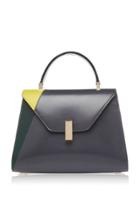 Valextra Iside Color-blocked Leather Shoulder Bag