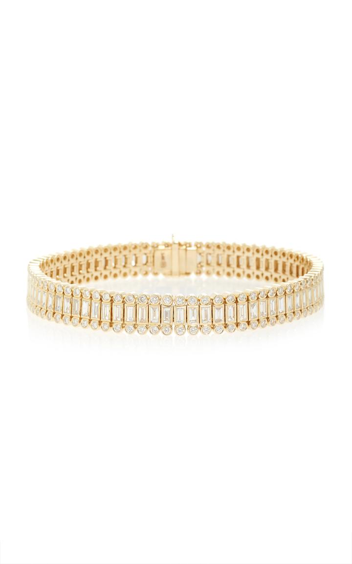 Sydney Evan Baguette And Round Bezel Stacked Eternity Bracelet