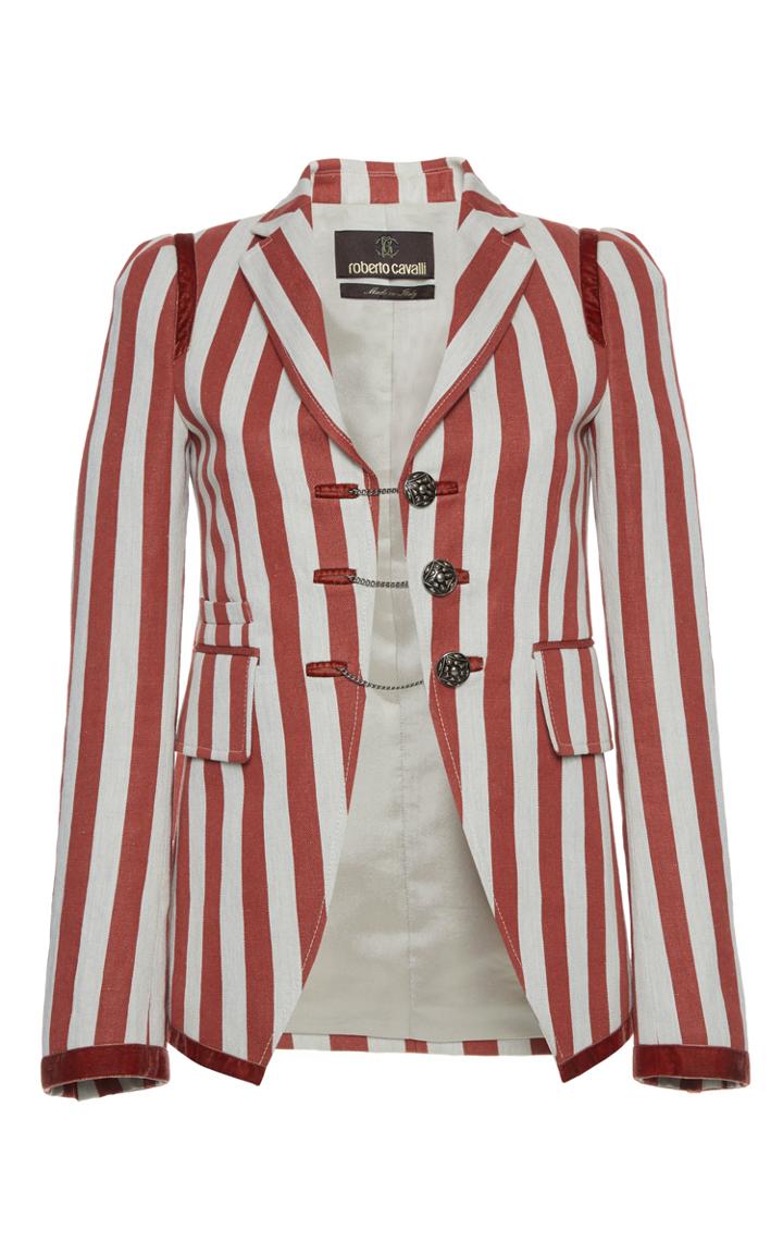 Roberto Cavalli Striped Tailored Jacket