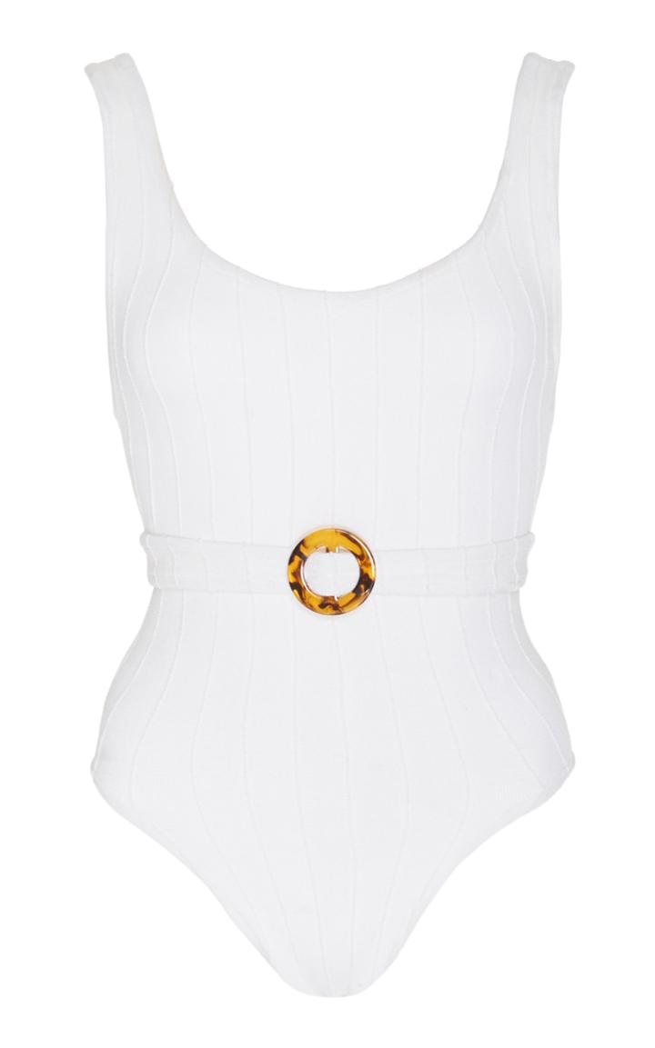 Hunza G Solitaire Belted Swimsuit