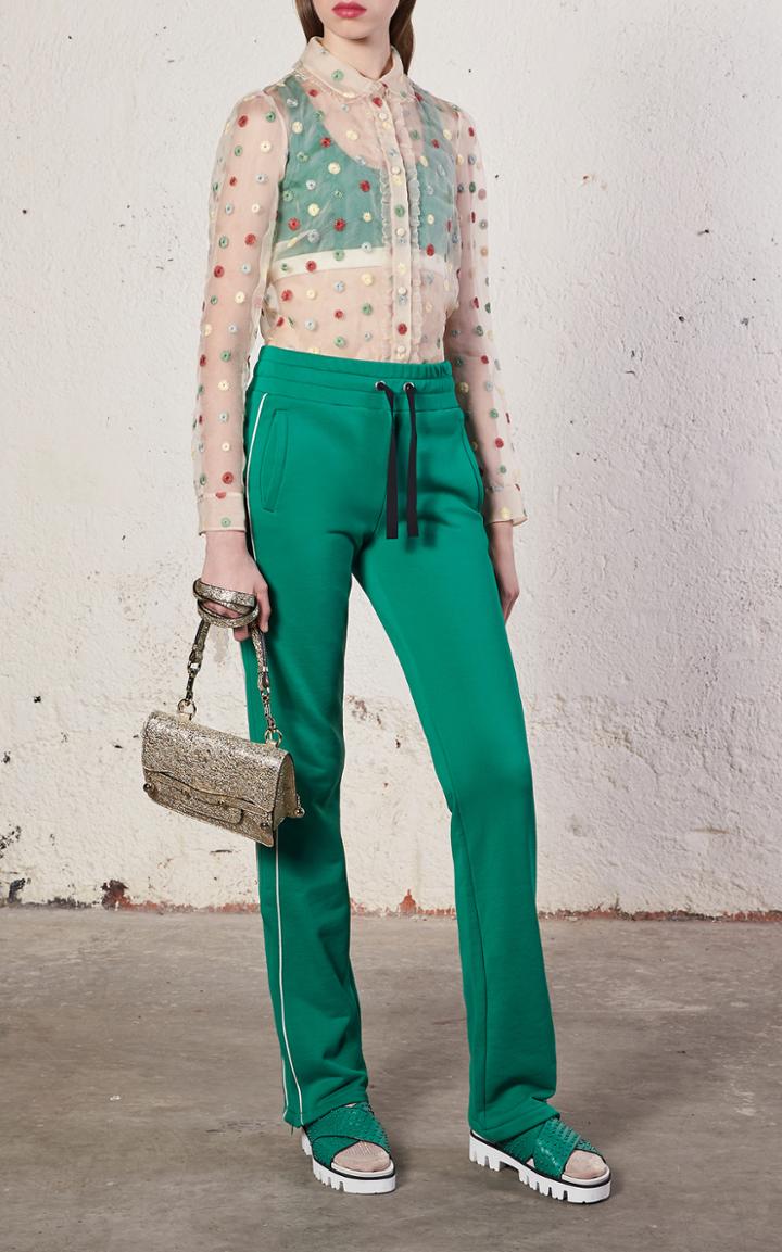 Red Valentino Silk Organza Embroidered Blouse