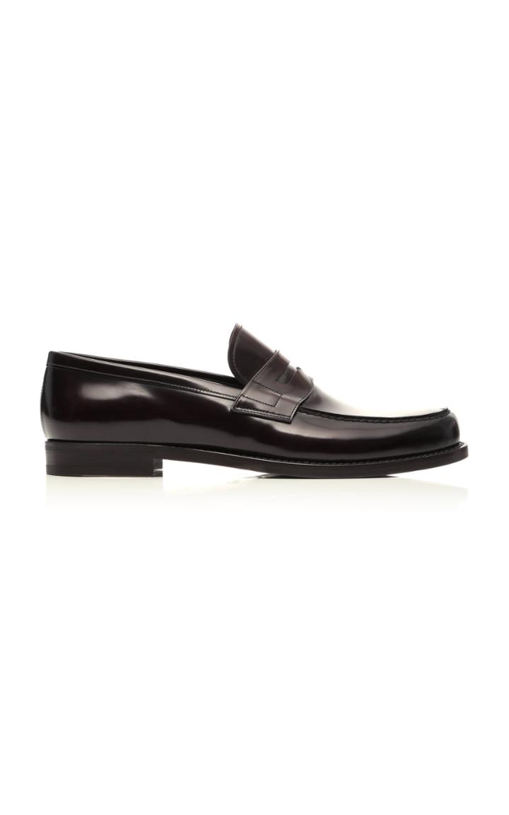 Prada Leather Penny Loafers