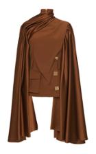 Moda Operandi Balmain Cape-effect Satin Jacket