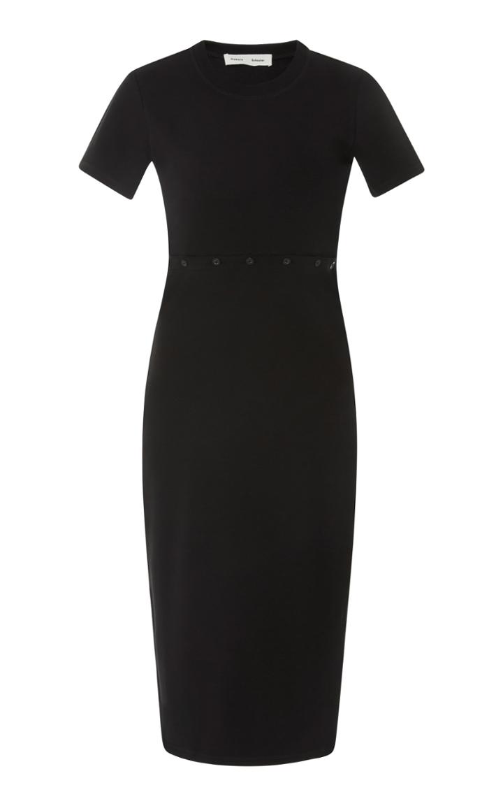 Proenza Schouler Pswl Cutout Cotton Midi Dress