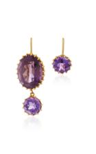 Renee Lewis 18k Gold Amethyst Earrings