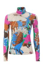Moda Operandi La Doublej Floral Stretch-jersey Turtleneck Top
