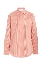 Moda Operandi Victoria Beckham 70s-collar Striped Cotton-silk Shirt