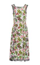 Molly Goddard Madge Lace-trimmed Floral Crepe De Chine Midi Dress