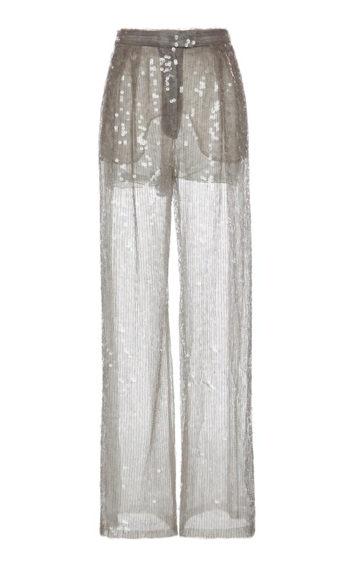 Alberta Ferretti Sequin Wide-leg Trouser