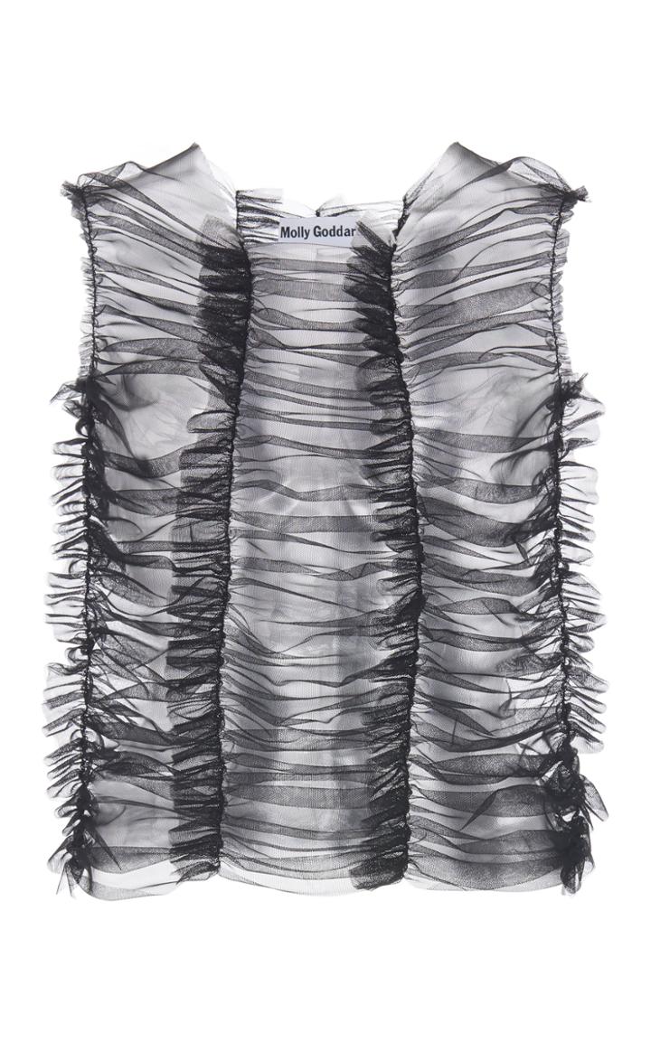 Molly Goddard Joly Ruched Tulle Top