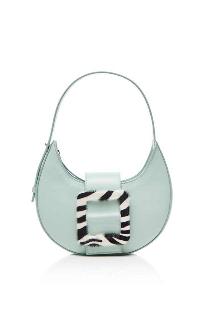 Les Petits Joueurs Cindy Buckle Leather Mini Hobo Bag