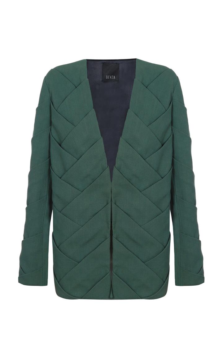 Moda Operandi Bevza Linen Spikelet Jacket Size: Xs