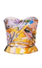 Moda Operandi Peter Pilotto Printed Matelass Corset Top Size: 4