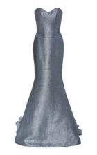 Romona Keveza Dipped Linen Mermaid Gown