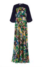 Delpozo Long Printed Dress