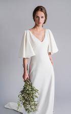Moda Operandi Sophie Et Voila Ruffle Shoulder V-neck Gown