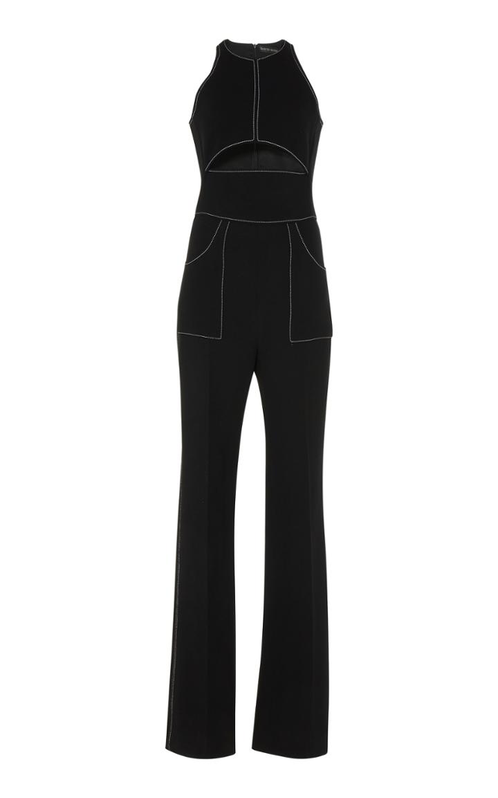 David Koma Top Stitch Cut-out Jumpsuit