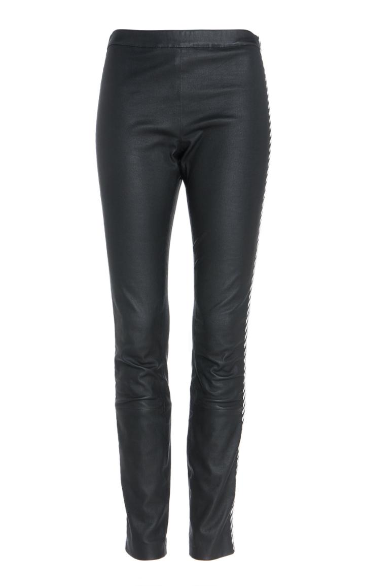 Haider Ackermann Embroidered Leather Leggings