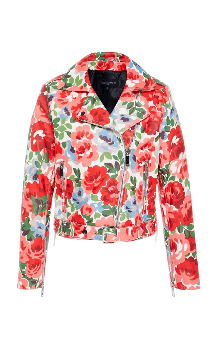 Nour Hammour Daphne Print Lambskin Jacket