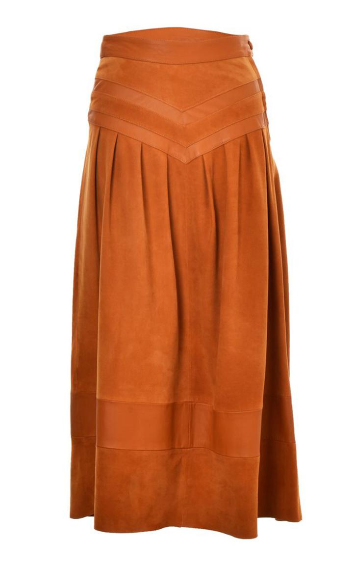 Lilly Sarti Maria Helena Leather Skirt