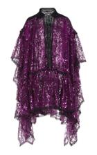 Naeem Khan Eyelet-trim Sequined Mini Dress