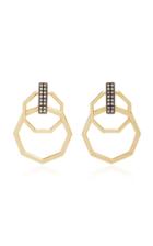 Sorellina 18k Gold Double Hoop Diamond Earrings