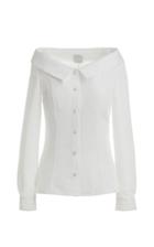 Moda Operandi Huishan Zhang Talia Button-front Cotton Top