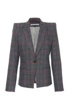 Veronica Beard Brock Single-button Plaid Dickey Jacket