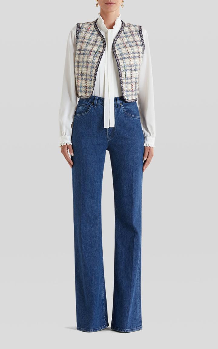 Moda Operandi Etro Cropped Tweed Vest