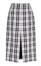 Moda Operandi Michael Kors Collection Tartan Cotton-blend Pencil Skirt Size: 4