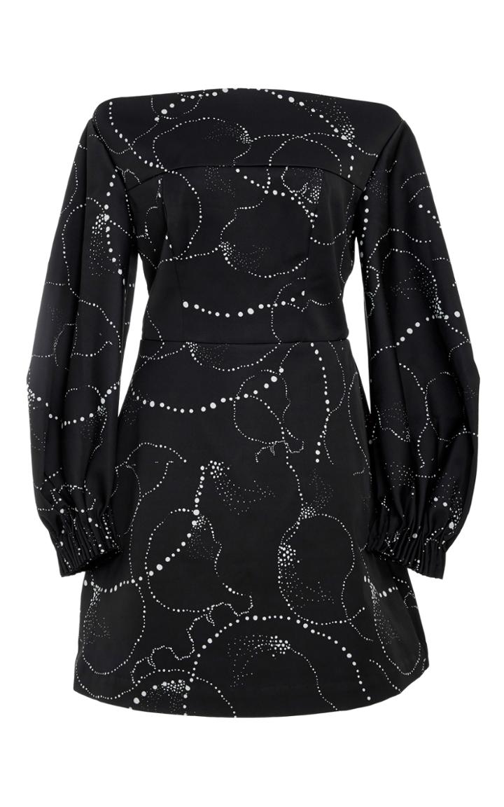 Acler Fyffe Open Shoulder Galaxy Dress