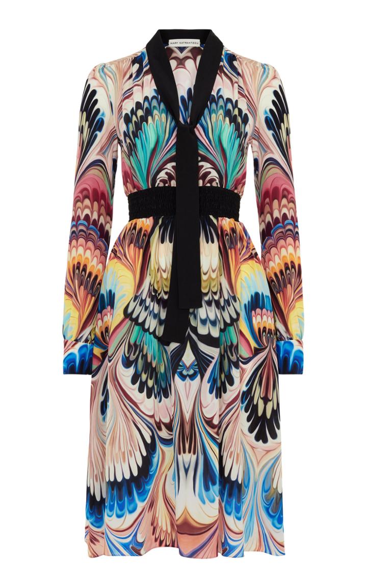 Mary Katrantzou Florence Midi Marble Dress