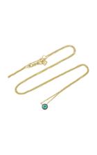 Sydney Evan Single Stone Emerald Enamel Necklace