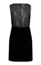 Givenchy Lace-paneled Velvet Mini Dress Size: 34