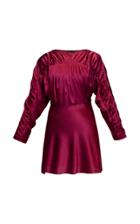 Lake Studio Ruched Silk-blend Mini Dress