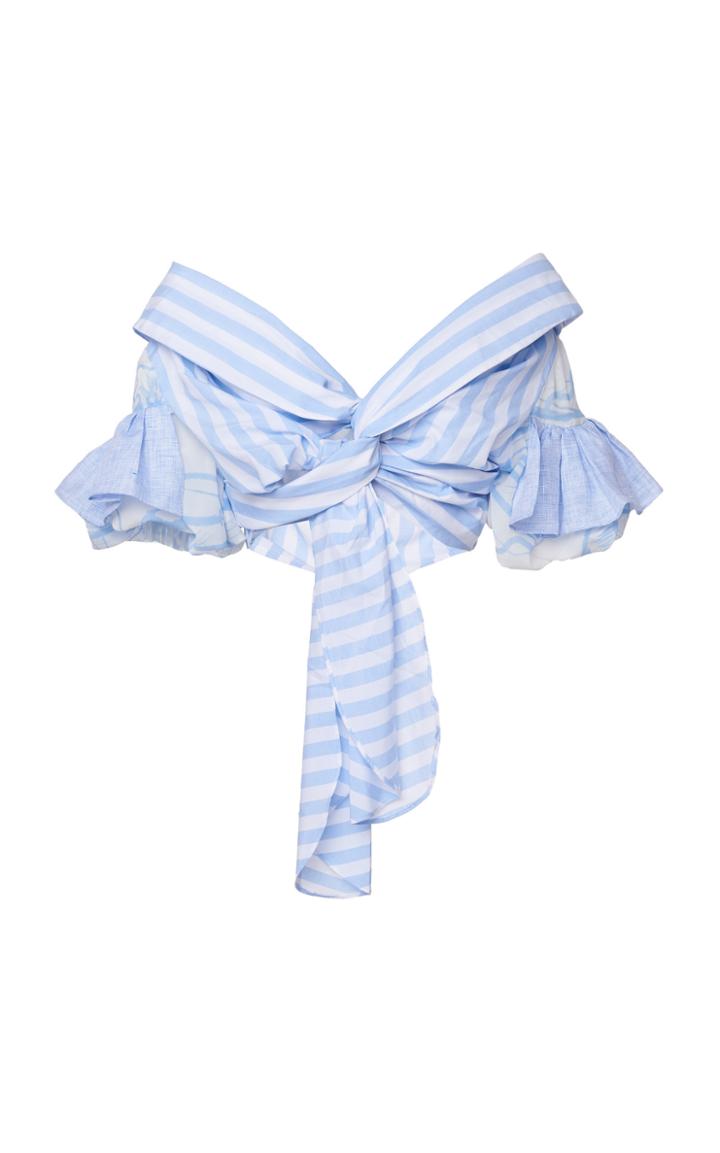 Leal Daccarett Cielito Lindo Linen-blend Crop Top