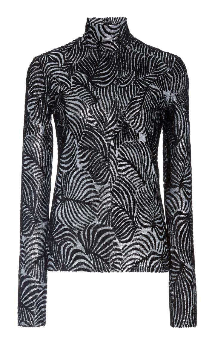 Paco Rabanne Long Sleeved Mock Neck Top