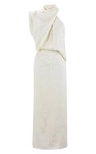 Moda Operandi Johanna Ortiz Finding Balance Asymmetric Draped Jacquard Maxi Dress