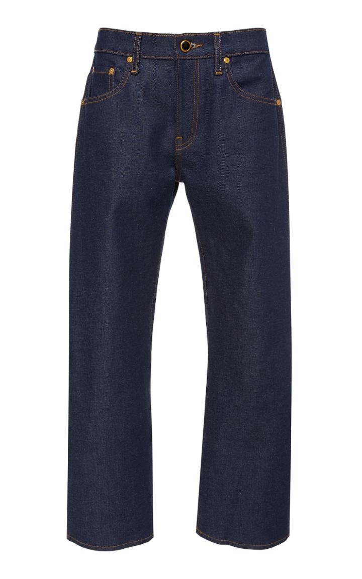 Khaite Wendell Cropped Wide Leg Jean