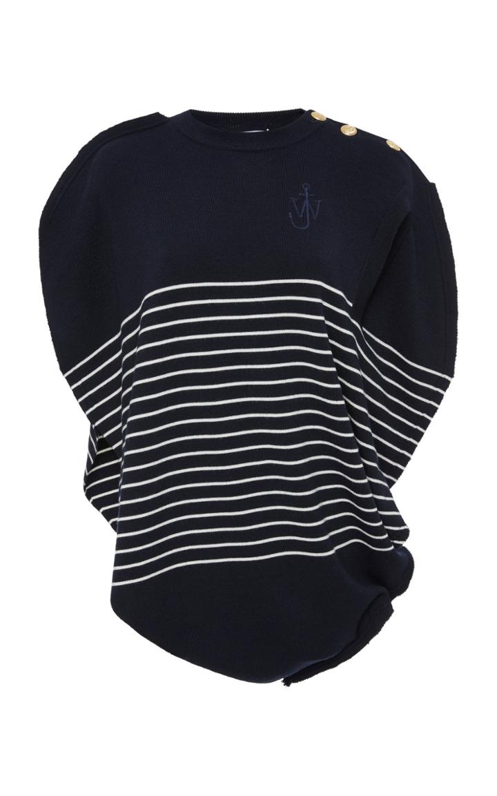 Jw Anderson Cirular Mariniere Wool Knit Top