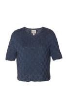 Escvdo Stone Cotton Crochet Cotton Top