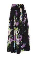 Diane Von Furstenberg Floral Wrap Midi Skirt