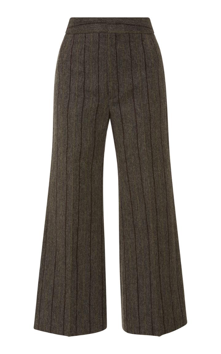 Isabel Marant Keroan Flared Pinstripe Cropped Pants