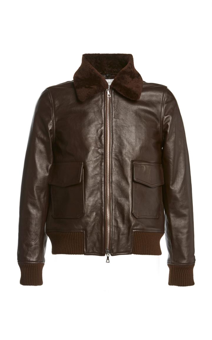 Moda Operandi Officine Gnrale John Leather Bomber Jacket