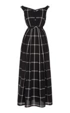 Moda Operandi Thierry Colson Valeria Checked Cotton-silk Maxi Dress Size: Xs