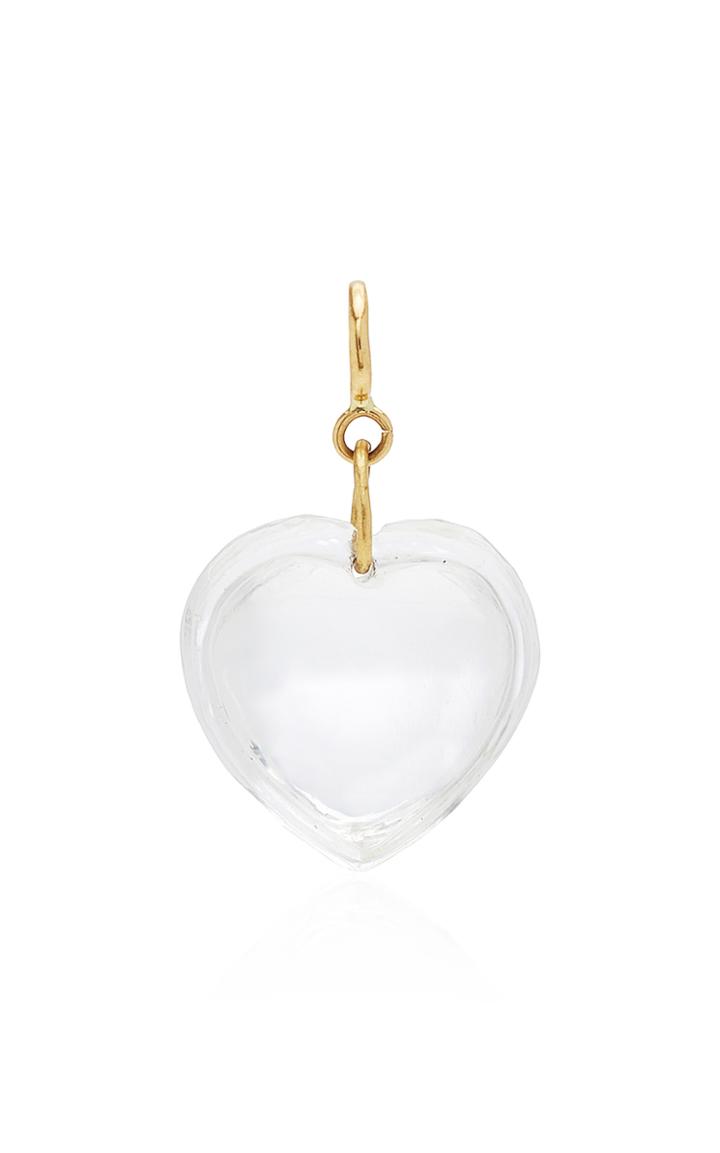 Moda Operandi Ten Thousand Things 18k Yellow Gold Crystal Heart Charm