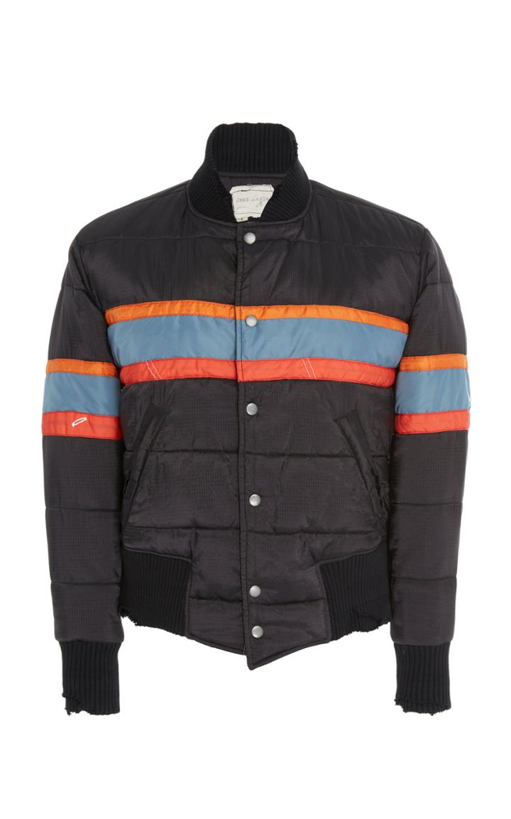 Greg Lauren Nylon Puffy Varsity Jacket