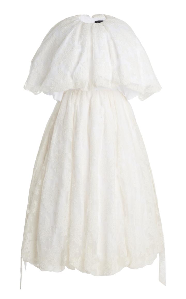 Moda Operandi Simone Rocha Gathered Poplin Maxi Dress