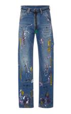 Off-white C/o Virgil Abloh Painted Distressed Carpenter Jeans